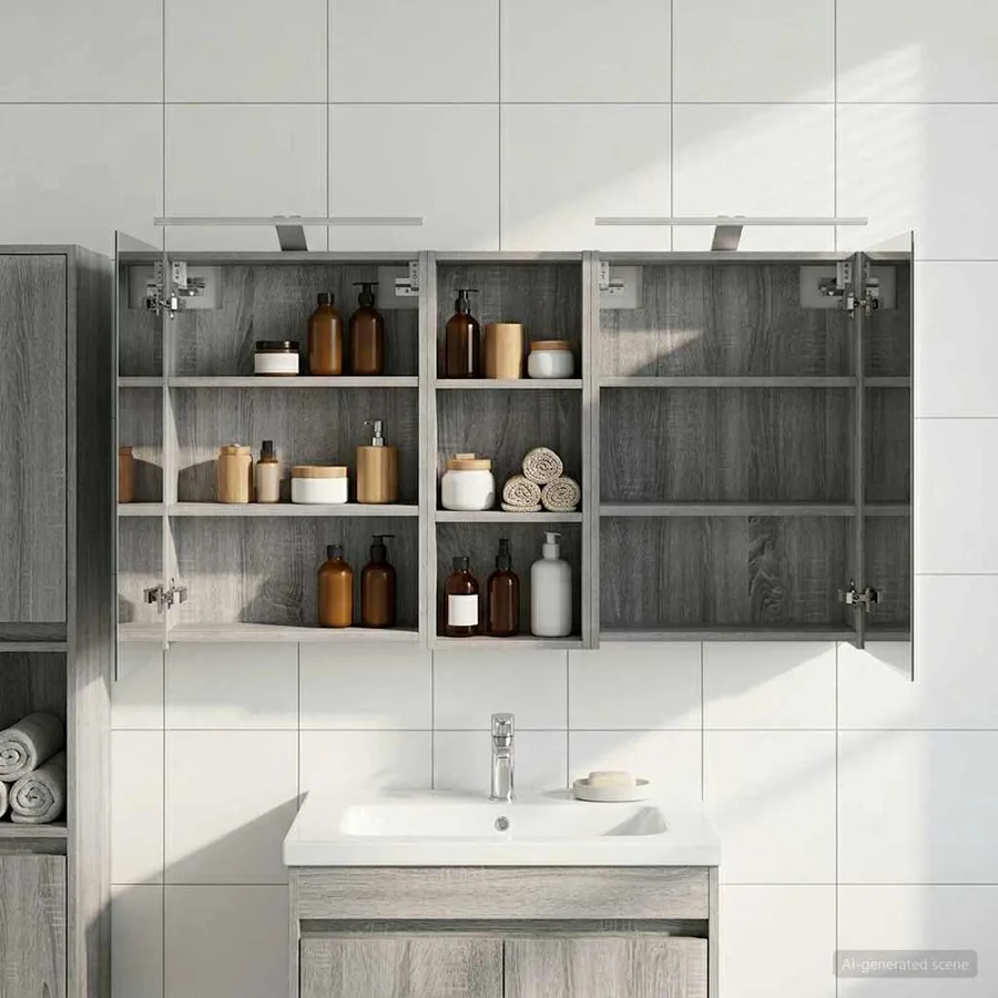 Ensemble de Meubles de Salle de Bain 3 pcs 130 x 14,5 x 70 cm - 4