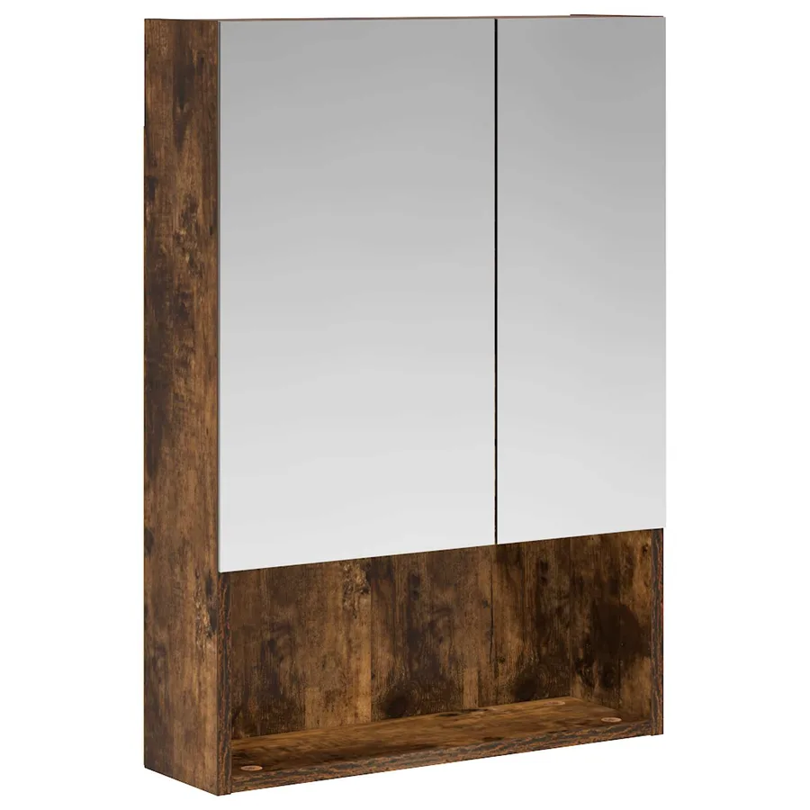 Armoire Miroir de Salle de Bain Chêne fumé 50 x 14,5 x 70 cm - 2