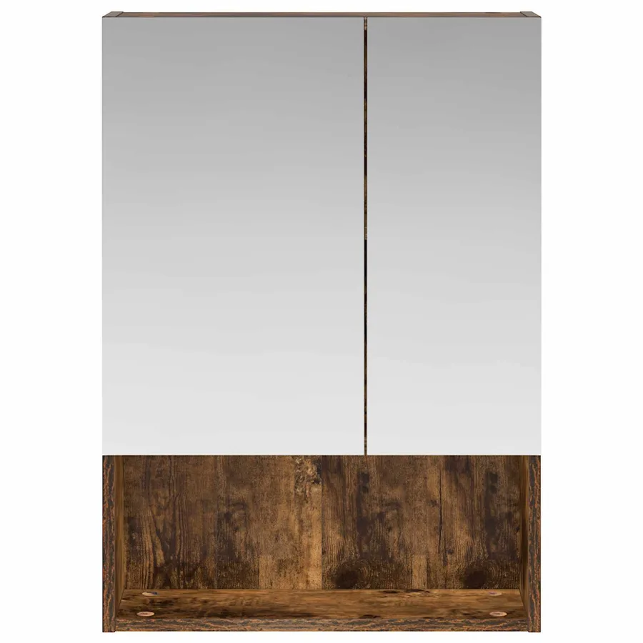 Armoire Miroir de Salle de Bain Chêne fumé 50 x 14,5 x 70 cm - 5