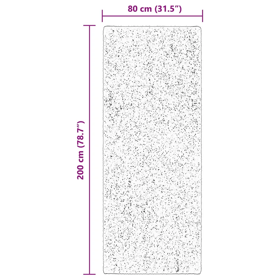 Tapis doux à poils moyens et lavable HUARTE Marron 200 x 80 cm - 8