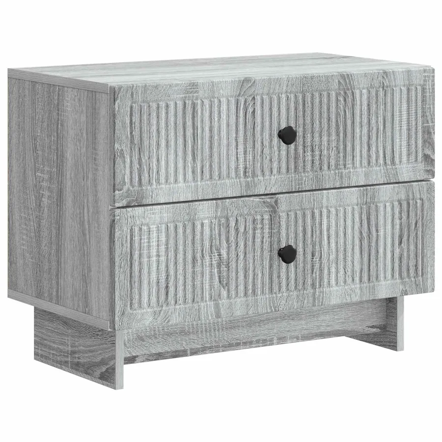 Cabinet de chevet avec tiroir Sonoma gris 62 x 34,5 x 47,5 cm - 2