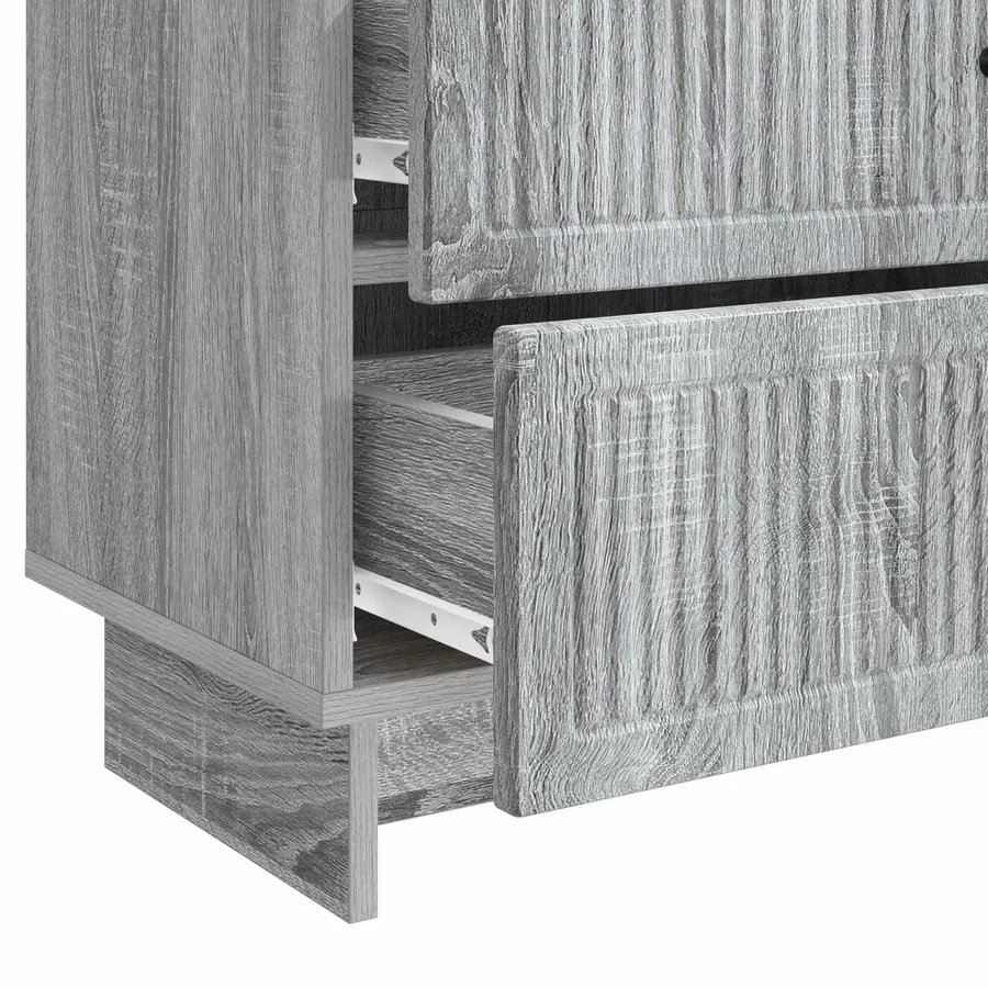 Cabinet de chevet avec tiroir Sonoma gris 62 x 34,5 x 47,5 cm - 9