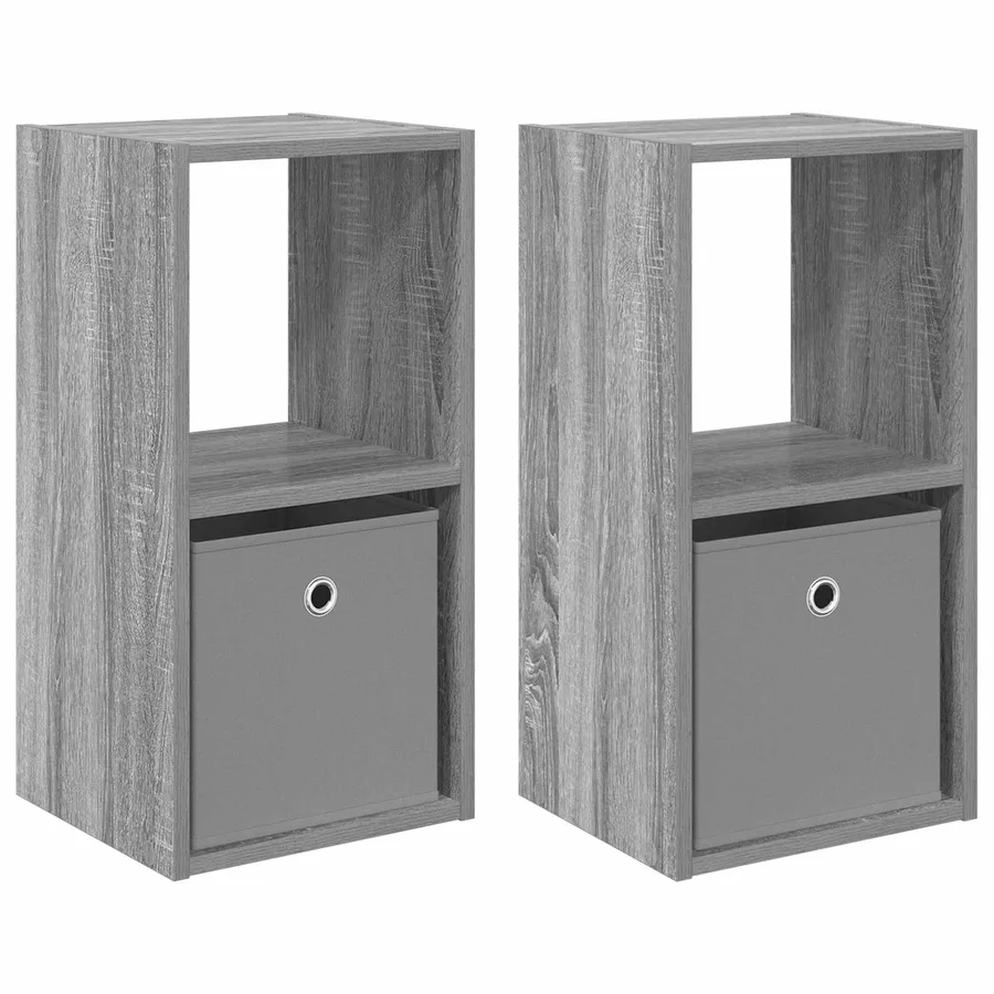 Table de chevet 2 pcs Gris Sonoma 30,5 x 27 x 59,5 cm - 2