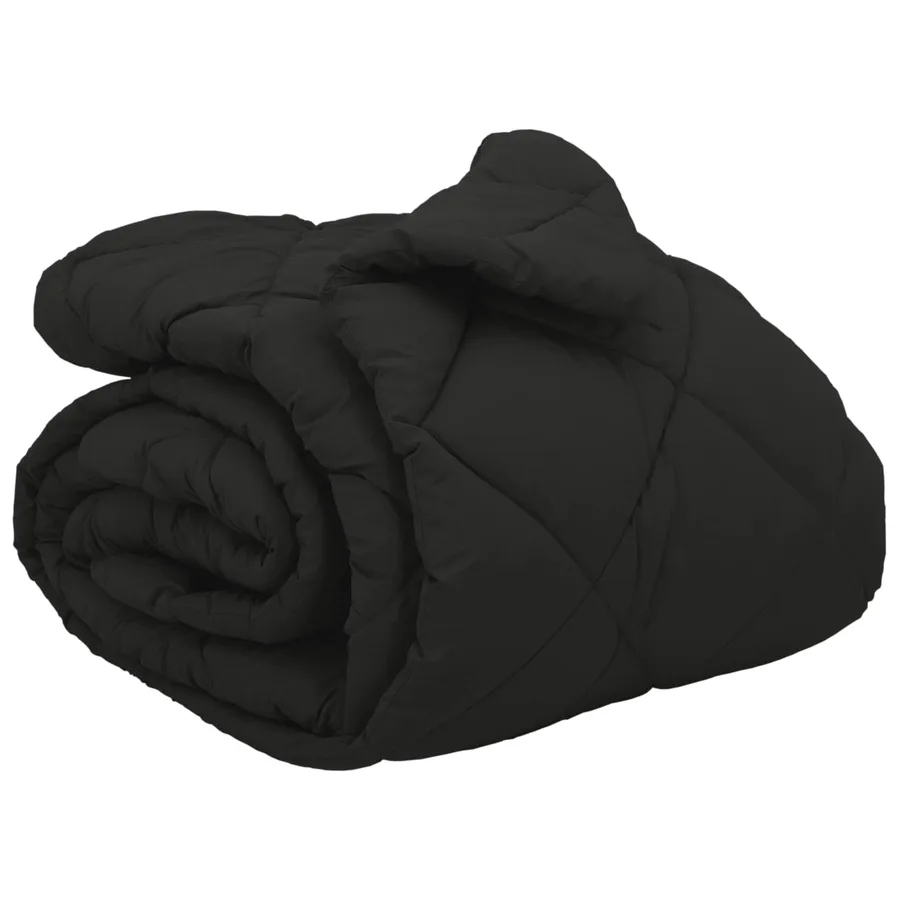 Duvet d'hiver Noir 200 x 200 cm Microfibre - 2