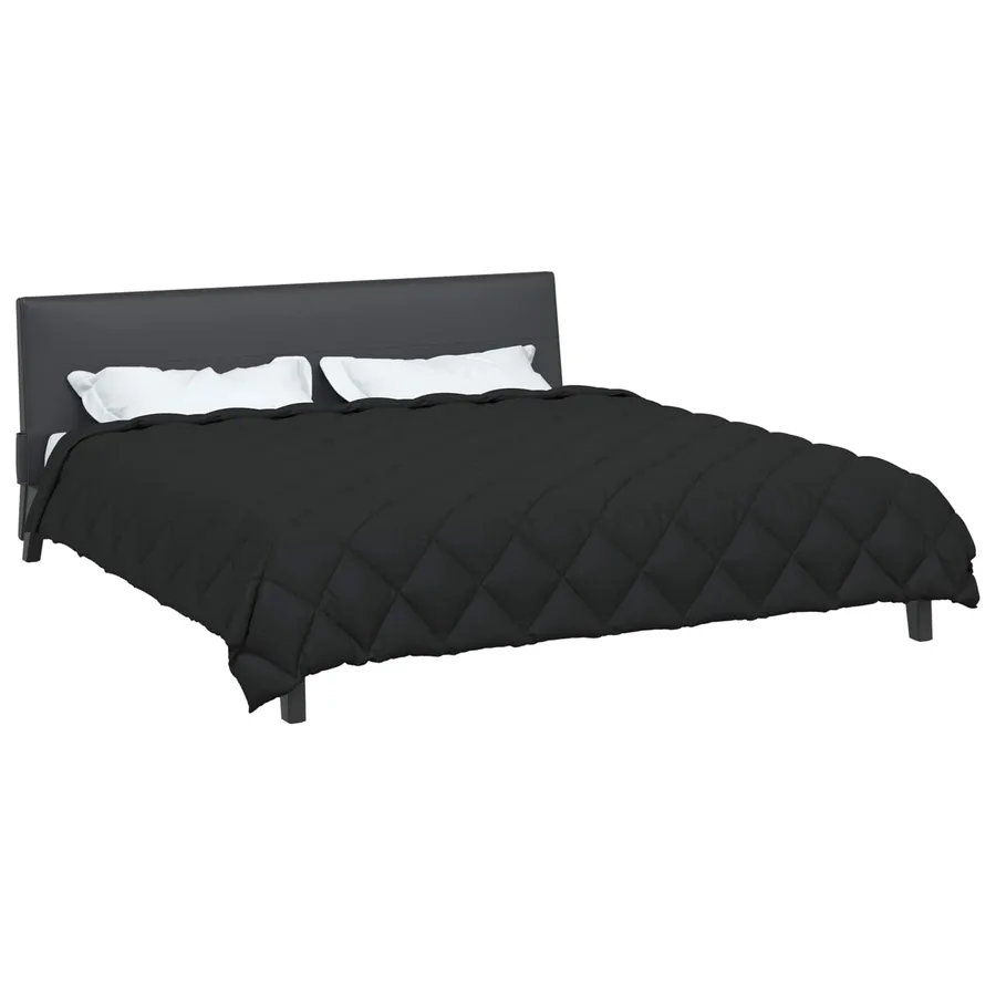 Duvet d'hiver Noir 200 x 200 cm Microfibre - 3