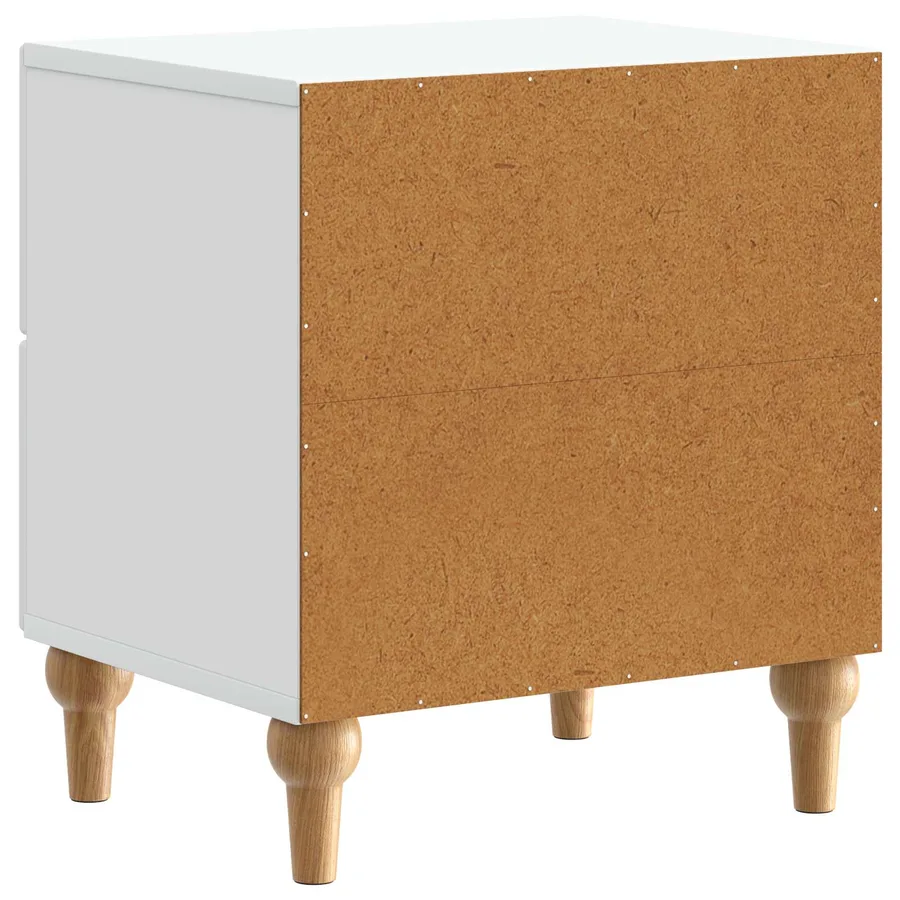 Cabinet de chevet Blanc 43 x 34,5 x 48 cm Bois d'ingénierie - 7