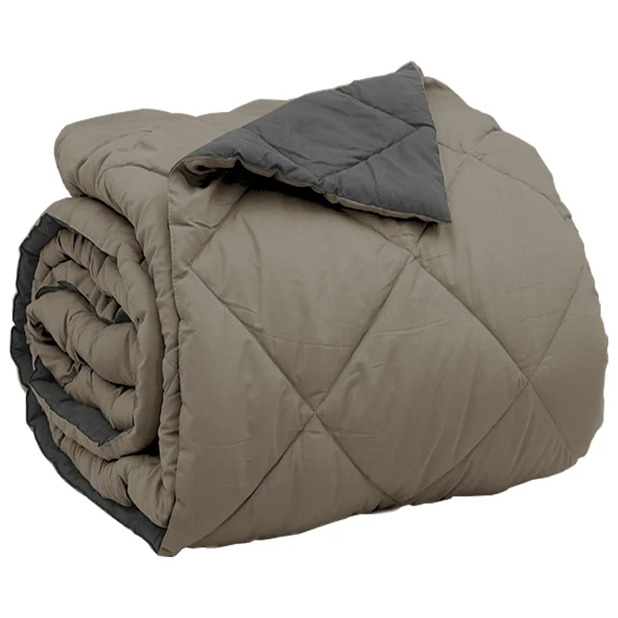 Duvet complet toute l'année Gris clair et anthracite Microfibre - 5