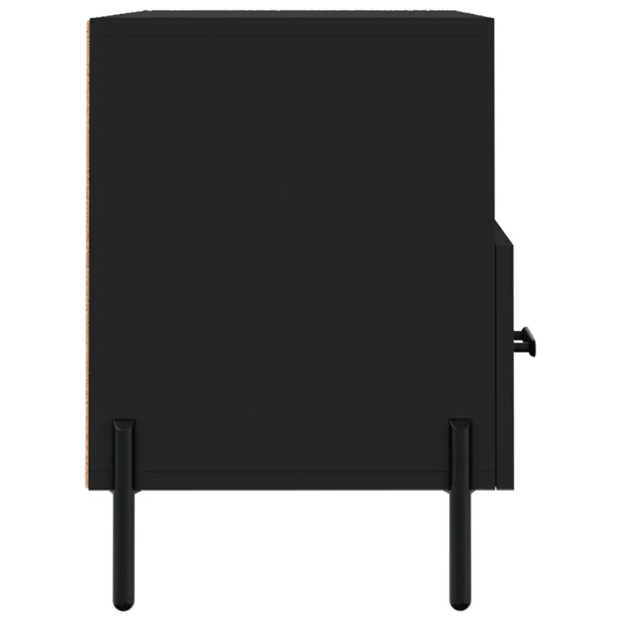 Meuble TV Noir 80x36x50 cm Bois d'ingénierie - 7
