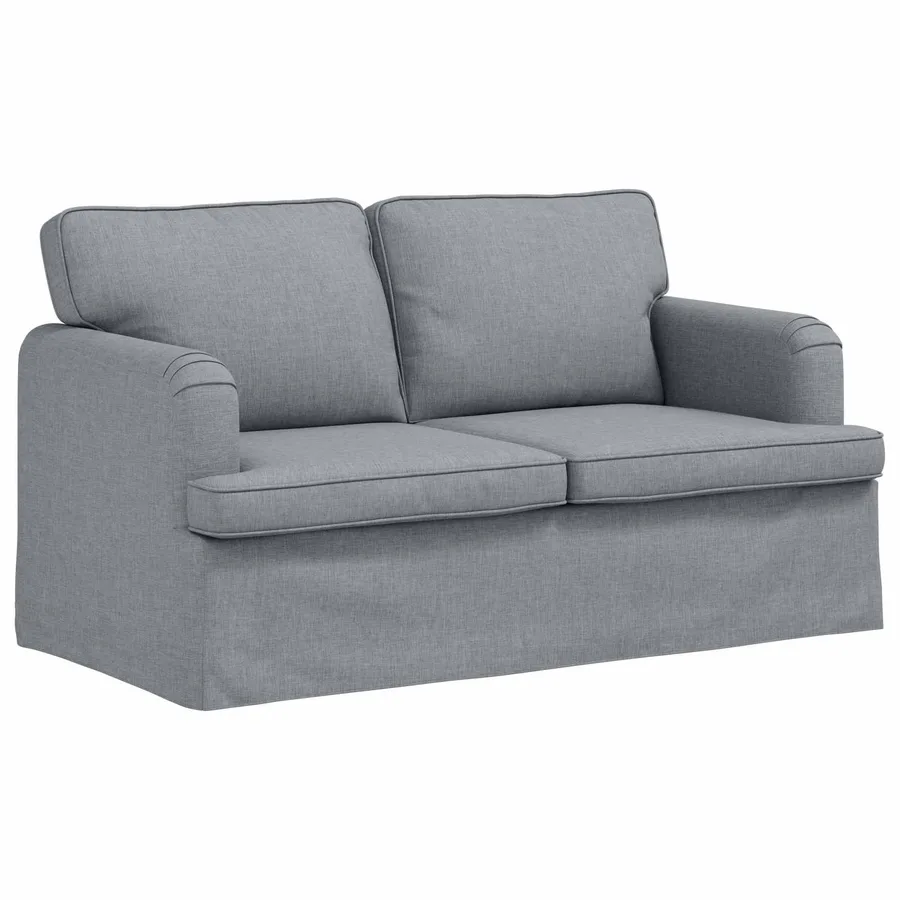 Ensemble de Canapés 2 pcs Gris clair 144 x 80 x 85 cm tissu - 5