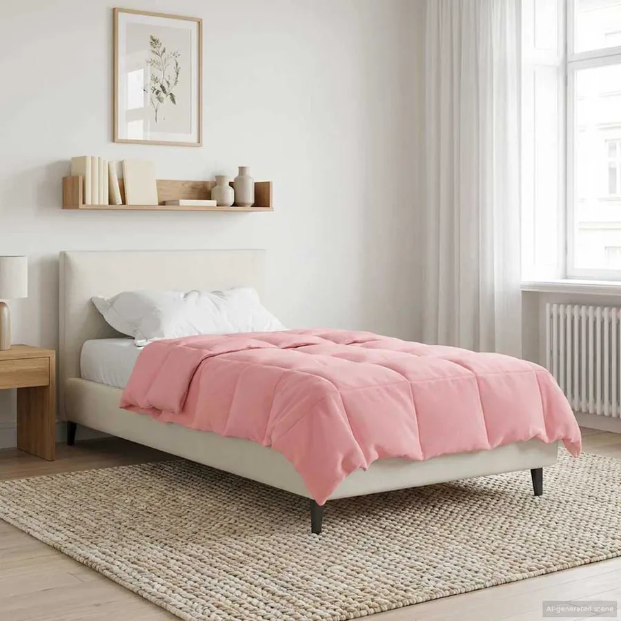 Duvet d'hiver Matelassé Rose 155 x 200 cm Microfibre - 4