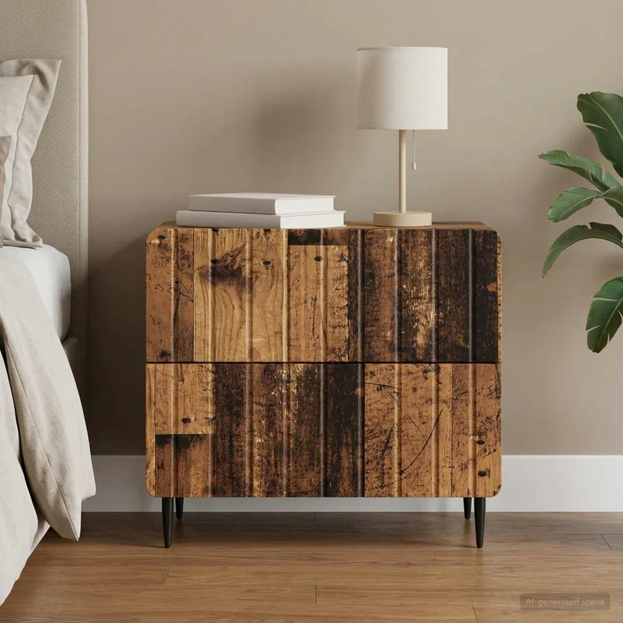 Cabinet de chevet avec tiroir Bois ancien 62 x 34,5 x 49,5 cm