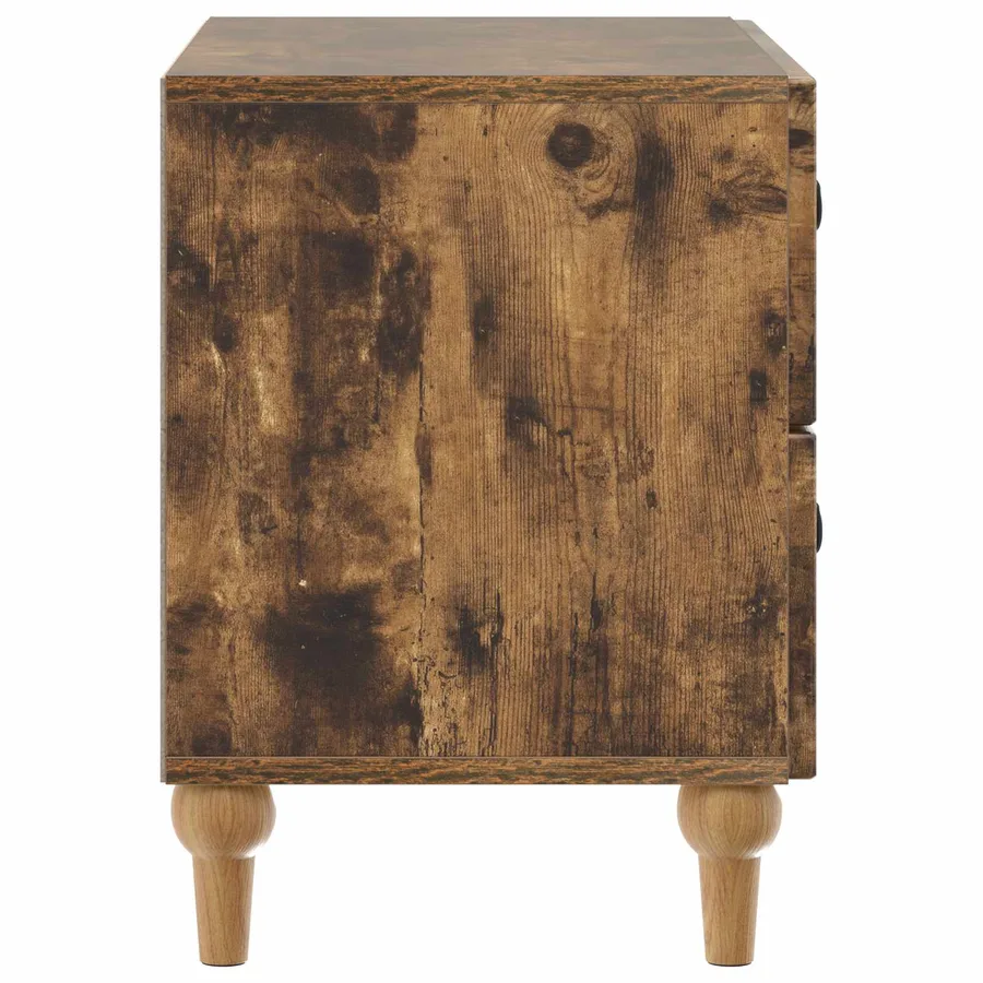 Cabinet de chevet avec tiroir Chêne fumé 62 x 34,5 x 48 cm - 6