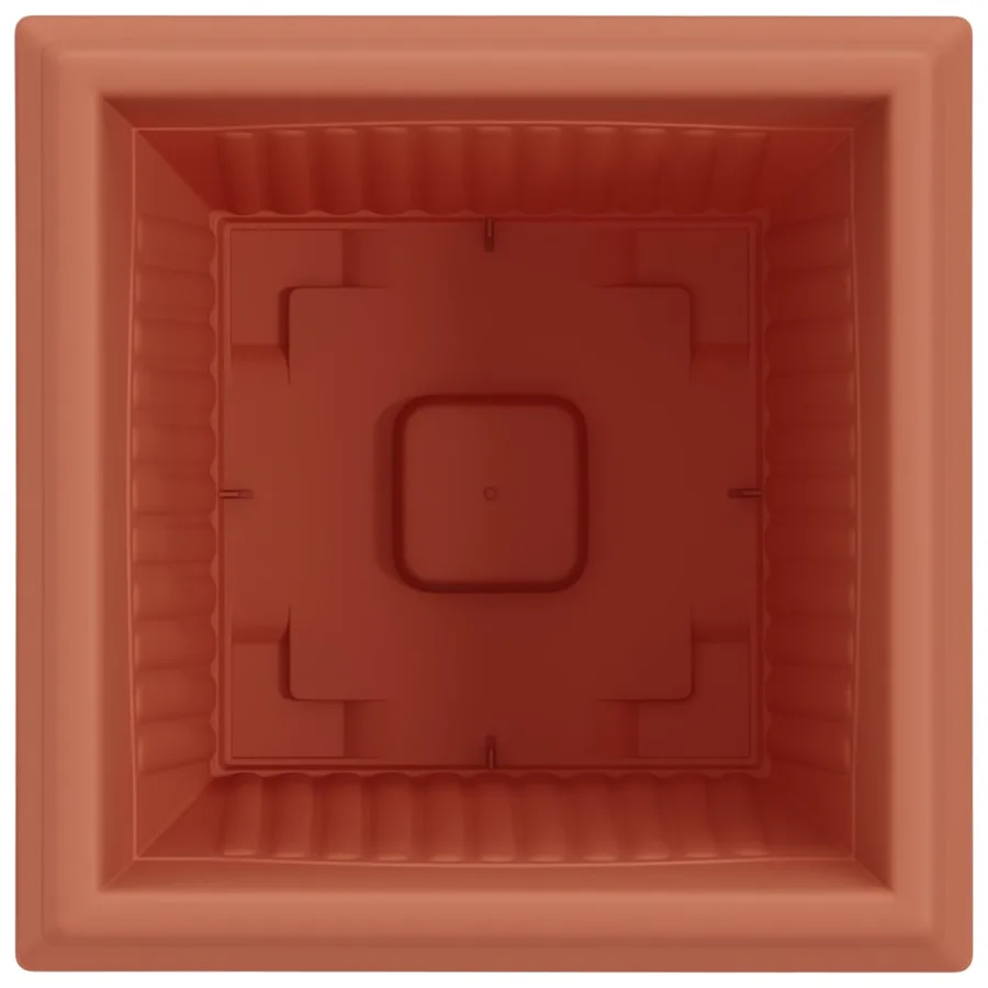 Pot de Fleurs Carré 24 pcs Rouge brique 38 x 38 x 30 cm - 7