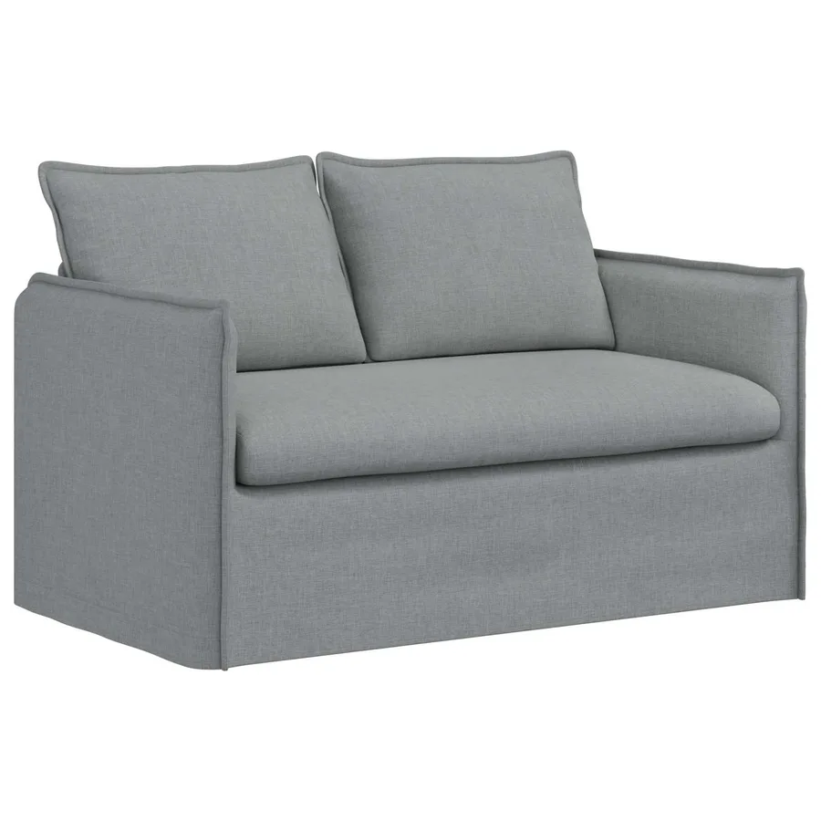 Ensemble de Canapés 2 pcs Gris clair 136 x 82 x 85 cm Tissu - 5