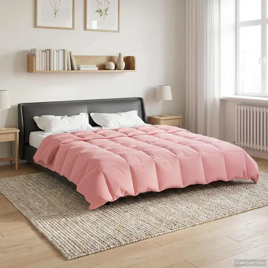 Duvet d'été simple Matelassé Rose 220 x 240 cm Microfibre