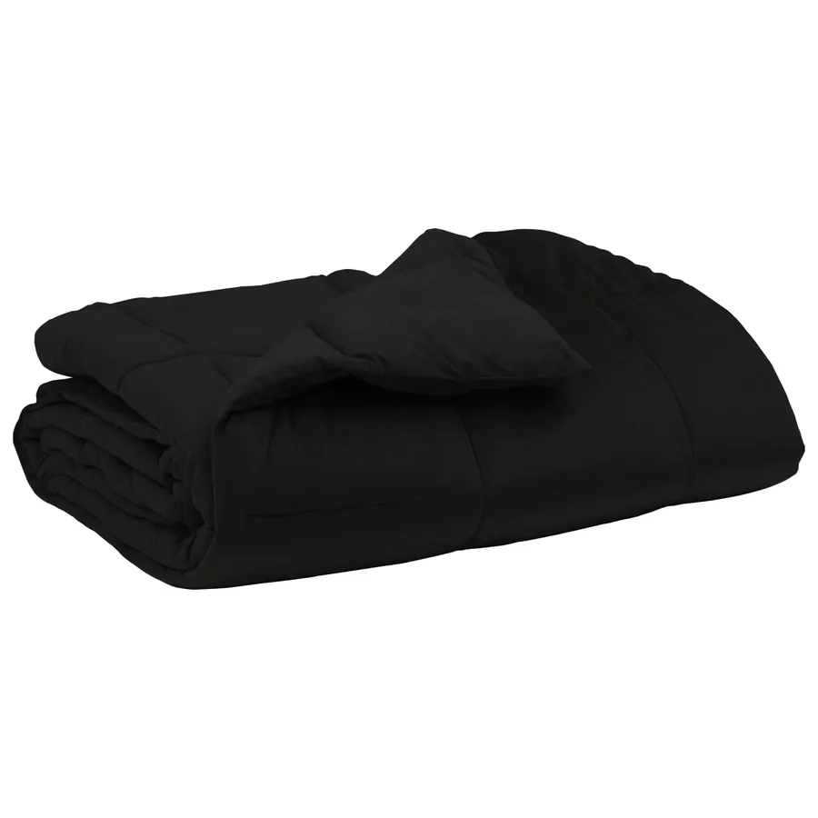 Duvet d'été simple Matelassé Noir 155 x 200 cm Microfibre - 2