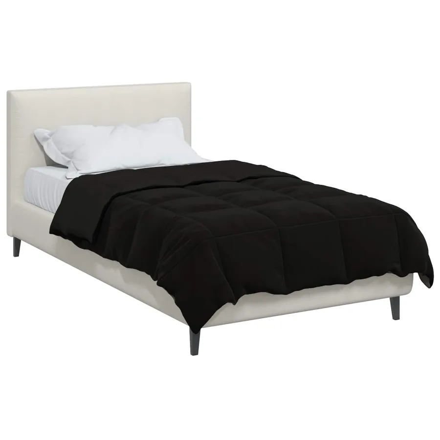 Duvet d'été simple Matelassé Noir 155 x 200 cm Microfibre - 3