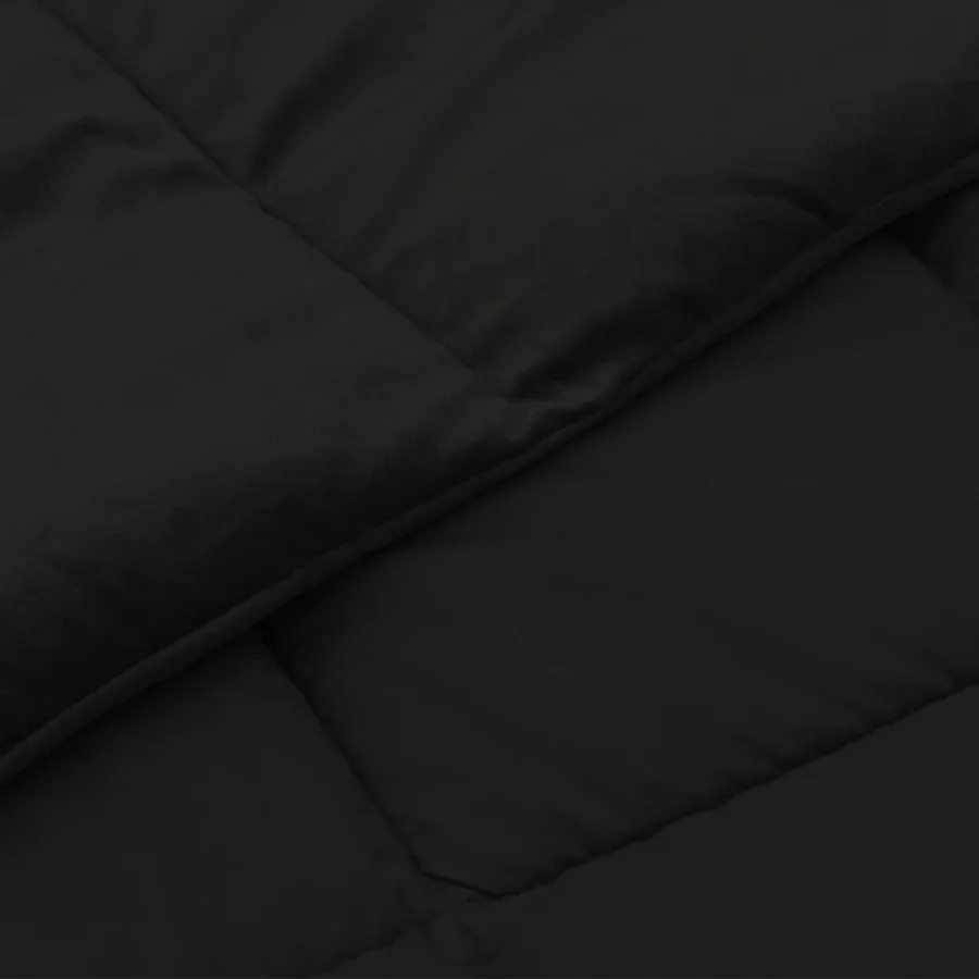 Duvet d'été simple Matelassé Noir 155 x 200 cm Microfibre - 5