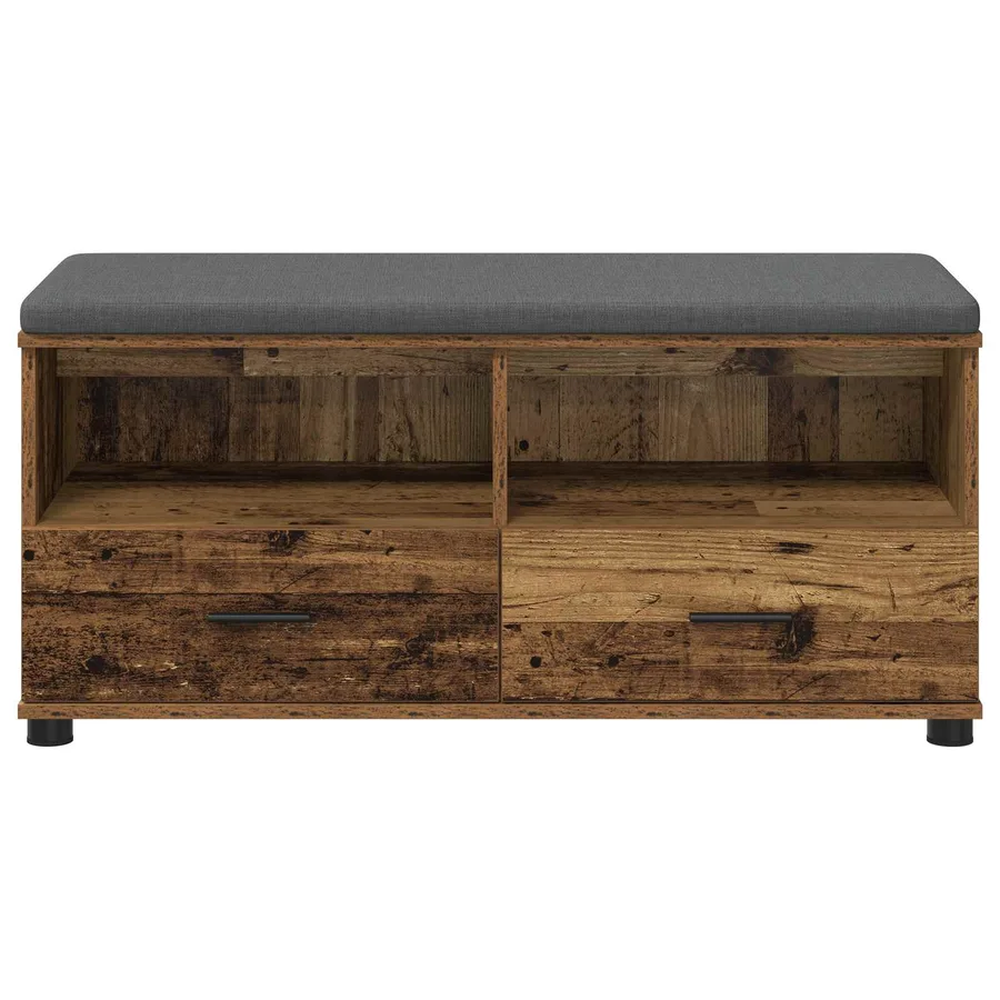 Banc d'entrée avec coussin Bois ancien 100 x 38 x 46 cm - 6