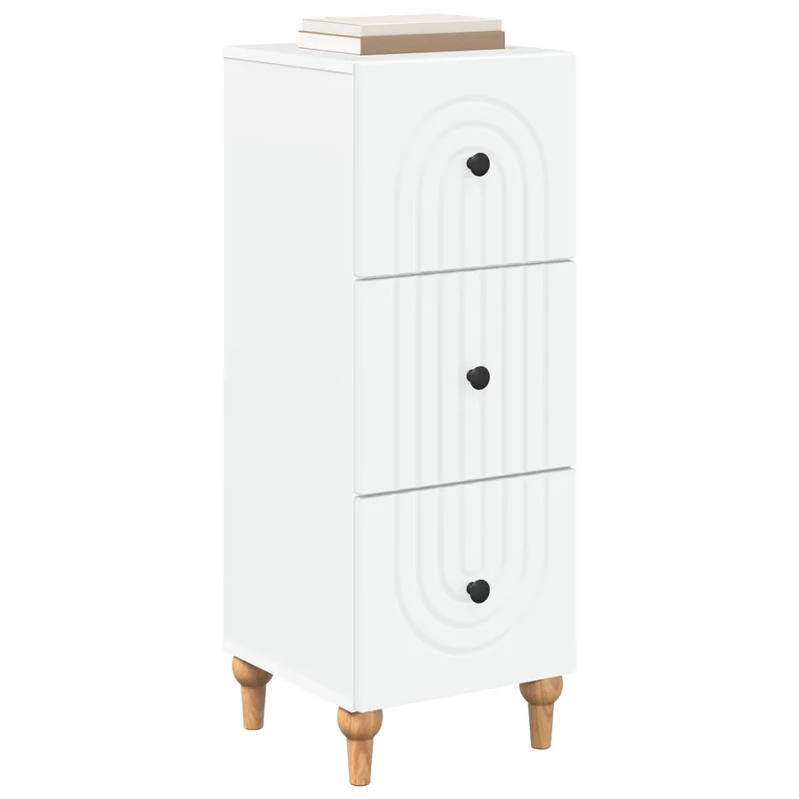 Armoire à tiroirs Blanc 33 x 34,5 x 90 cm Bois d'ingénierie - 3