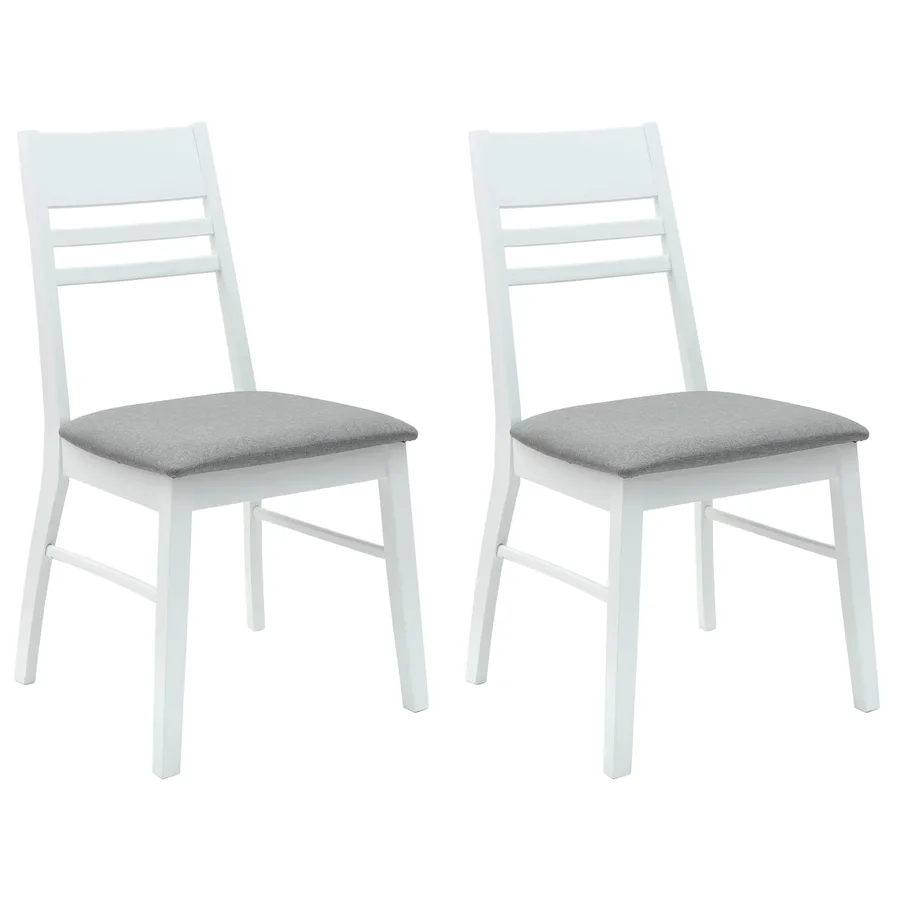 Chaises de salle à manger 2 pcs Blanc 43 x 54 x 89 cm - 2