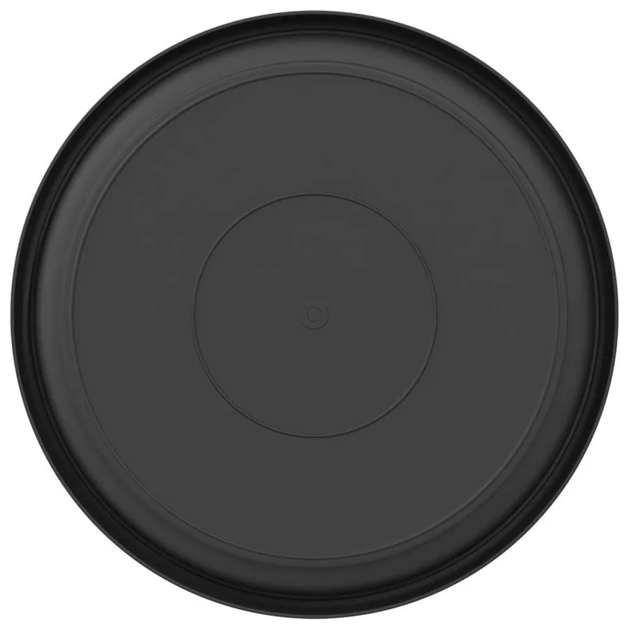 Plateau à fleurs rond 6 pcs Noir Ø 14 x 2 cm Plastique - 6