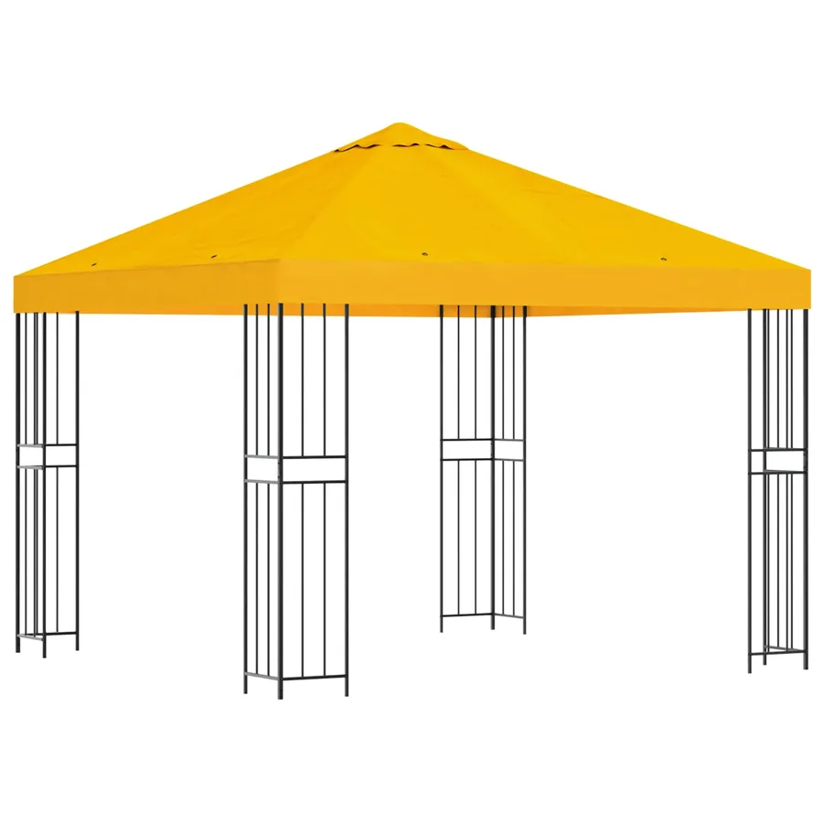 Pavillon 3 x 3 m Jaune Polyester et Acier 190 gsm - 2