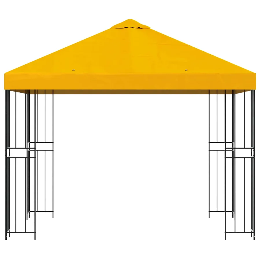 Pavillon 3 x 3 m Jaune Polyester et Acier 190 gsm - 3