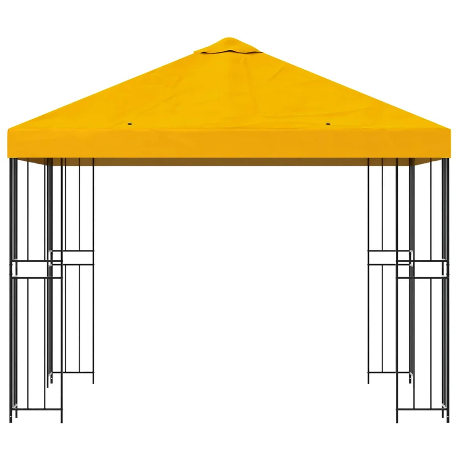 Pavillon 3 x 3 m Jaune Polyester et Acier 190 gsm - 4