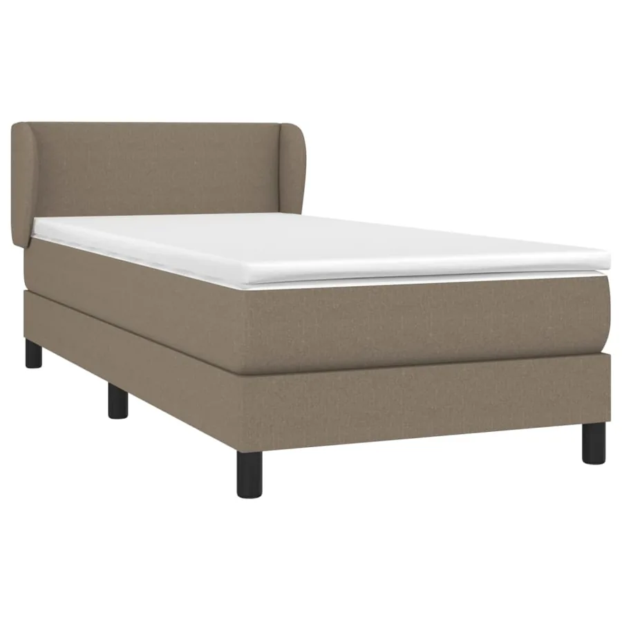 Sommier à lattes de lit avec matelas Taupe 90x190 cm Tissu - 3