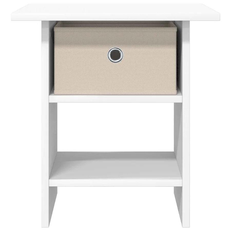 Table de chevet Blanc 41 x 40 x 45 cm Bois d'ingénierie - 6