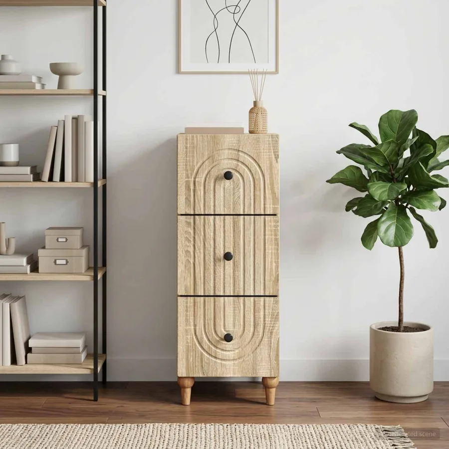 Armoire à tiroirs Chêne Sonoma 33 x 34,5 x 90 cm