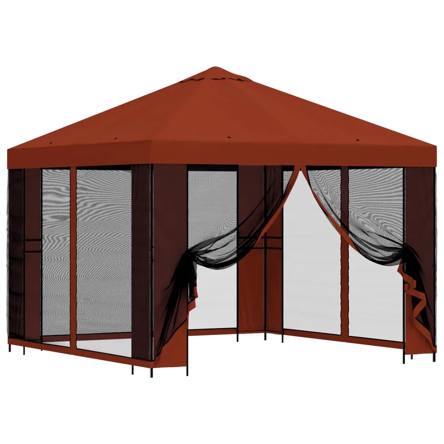 Abri de jardin avec parois 3 x 3 m Terre cuite - 2