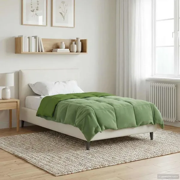 Duvet d'été simple Matelassé Vert 140 x 220 cm Microfibre