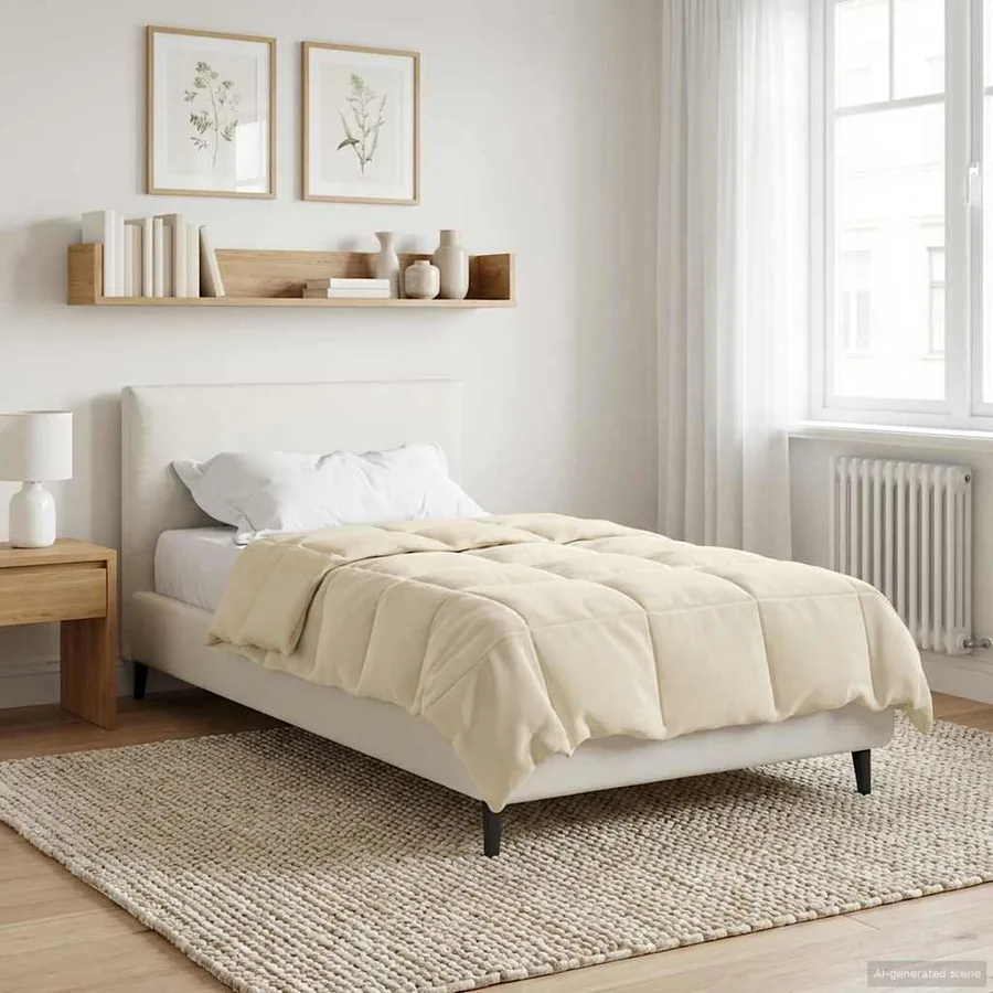 Duvet complet toute l'année Crème 155 x 220 cm Microfibre - 4