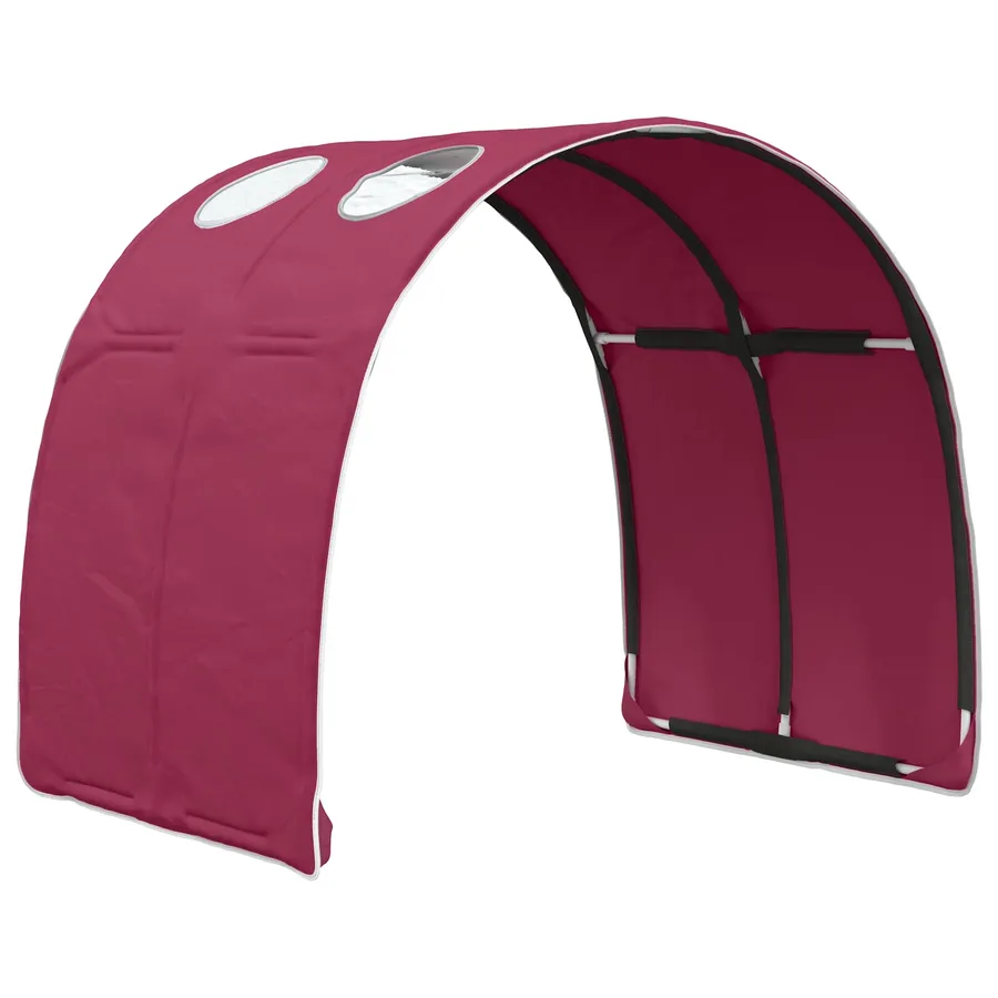 Tunnel de lit 2 pcs Rouge 211 x 67,5 x 2 cm Polyester - 4
