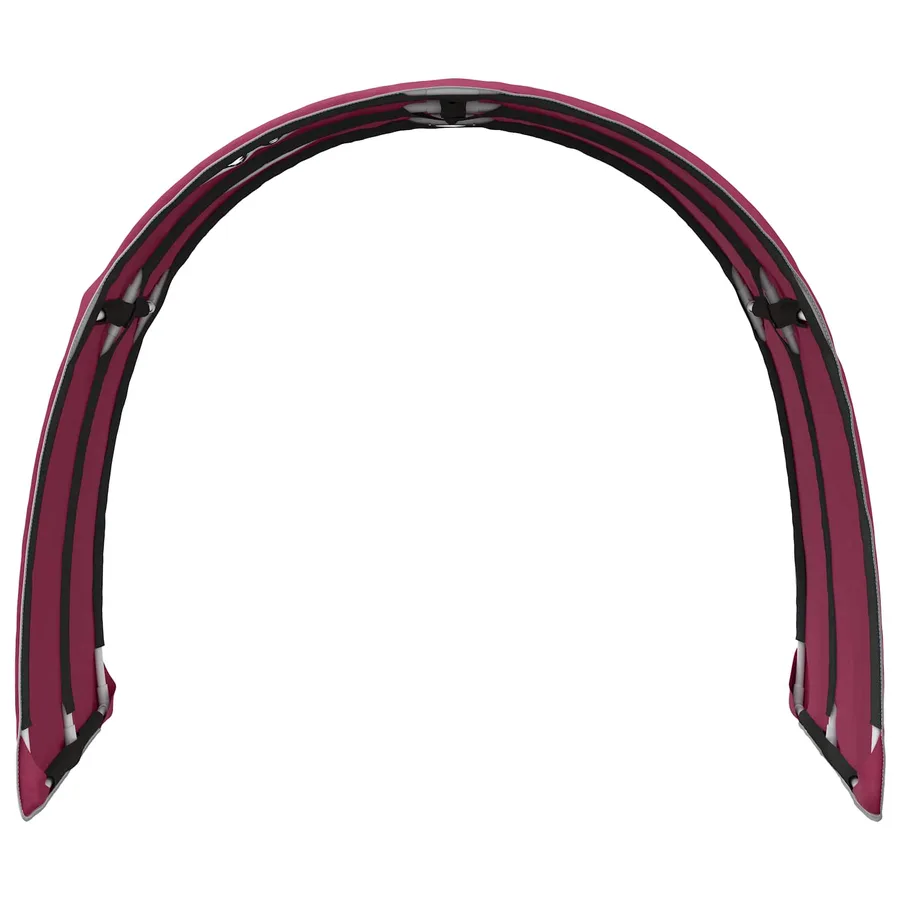 Tunnel de lit 2 pcs Rouge 211 x 67,5 x 2 cm Polyester - 6