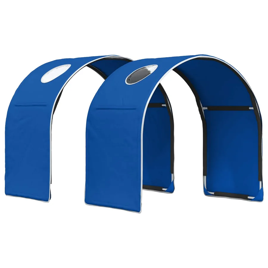 Tunnel de lit 2 pcs Bleu 211 x 52,5 x 2 cm Polyester - 2