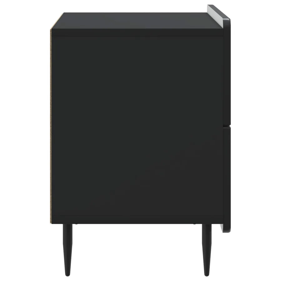 Cabinet de chevet Noir 62 x 34,5 x 49,5 cm Bois d'ingénierie - 6