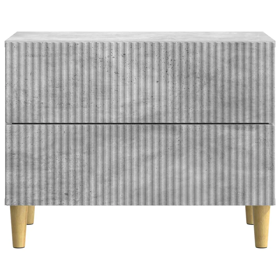 Cabinet de chevet avec tiroir Gris béton 62 x 34,5 x 48 cm - 5