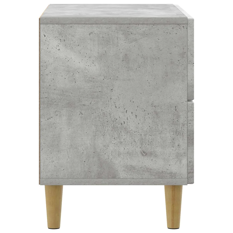 Cabinet de chevet avec tiroir Gris béton 62 x 34,5 x 48 cm - 6