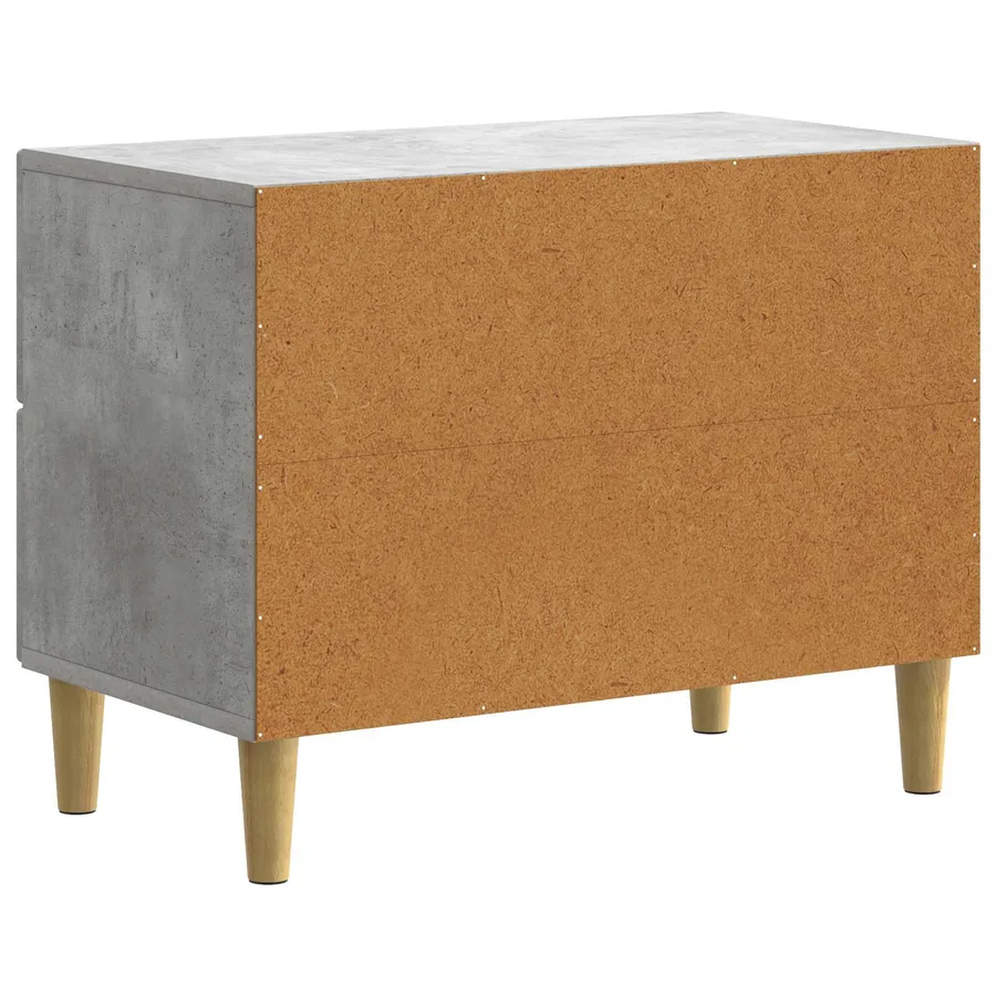 Cabinet de chevet avec tiroir Gris béton 62 x 34,5 x 48 cm - 7