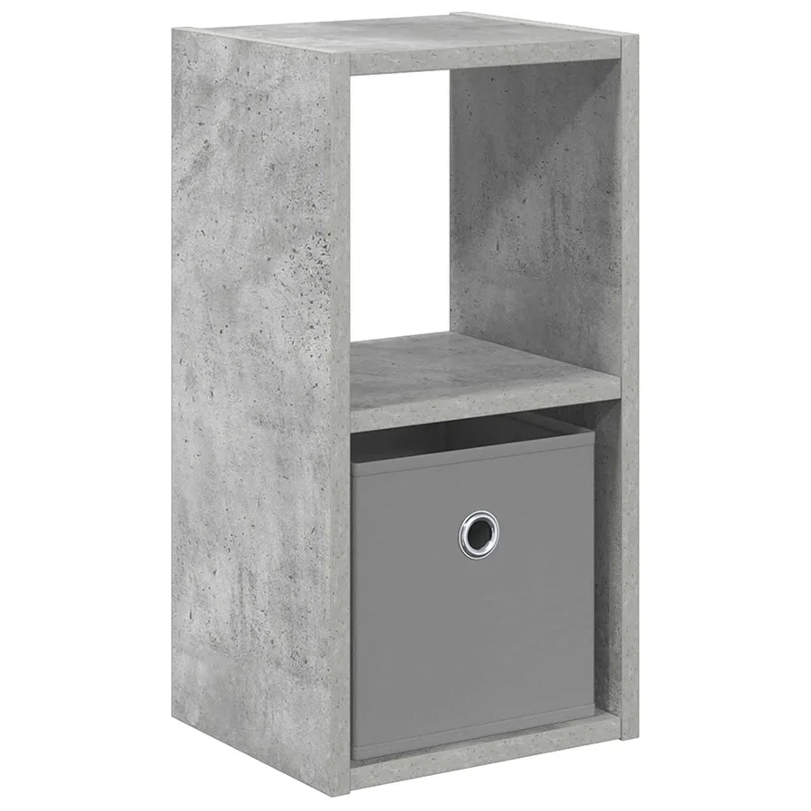 Table de chevet avec tiroir Gris béton 25,5 x 22 x 49,5 cm - 2