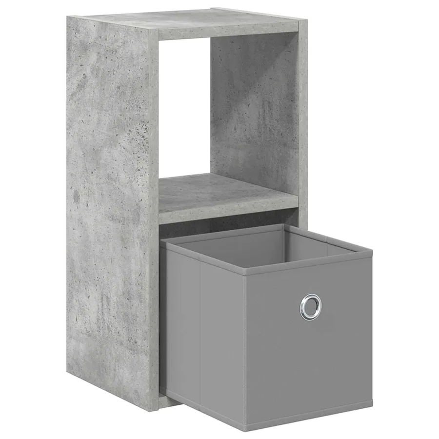 Table de chevet avec tiroir Gris béton 25,5 x 22 x 49,5 cm - 5