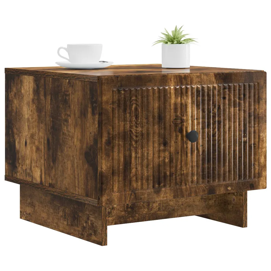 Table basse Chêne fumé 49 x 50 x 40 cm Bois d'ingénierie - 3