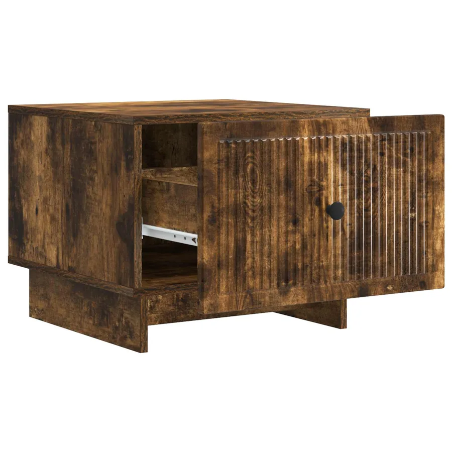 Table basse Chêne fumé 49 x 50 x 40 cm Bois d'ingénierie - 4