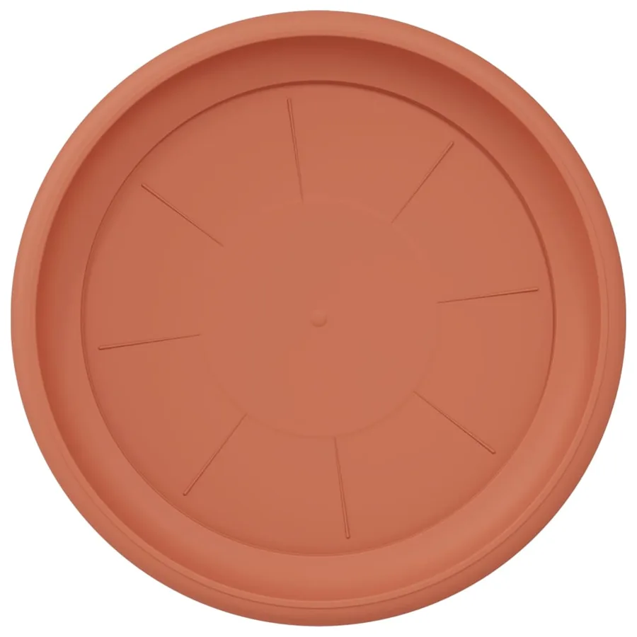 Plateau à fleurs rond 24 pcs Rouge brique Ø 27 x 2,5 cm - 7