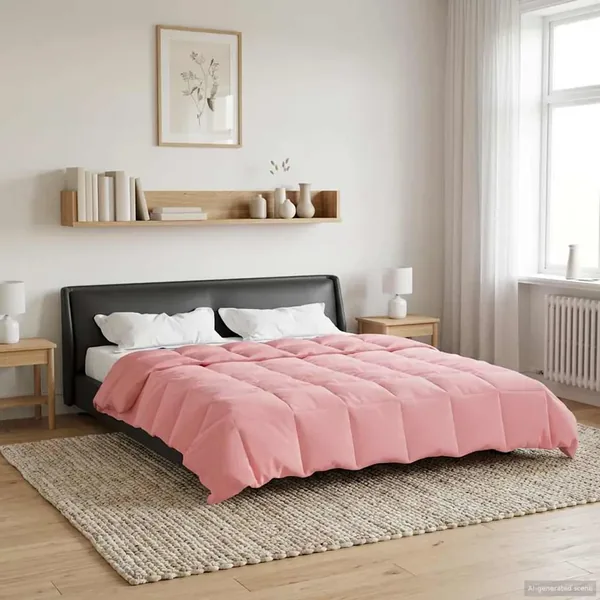 Duvet d'été simple Matelassé Rose 240 x 260 cm Microfibre