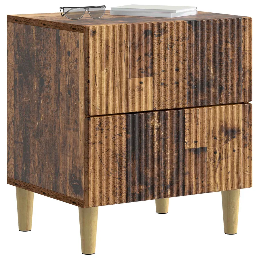 Cabinet de chevet avec tiroir Bois ancien 43 x 34,5 x 48 cm - 3