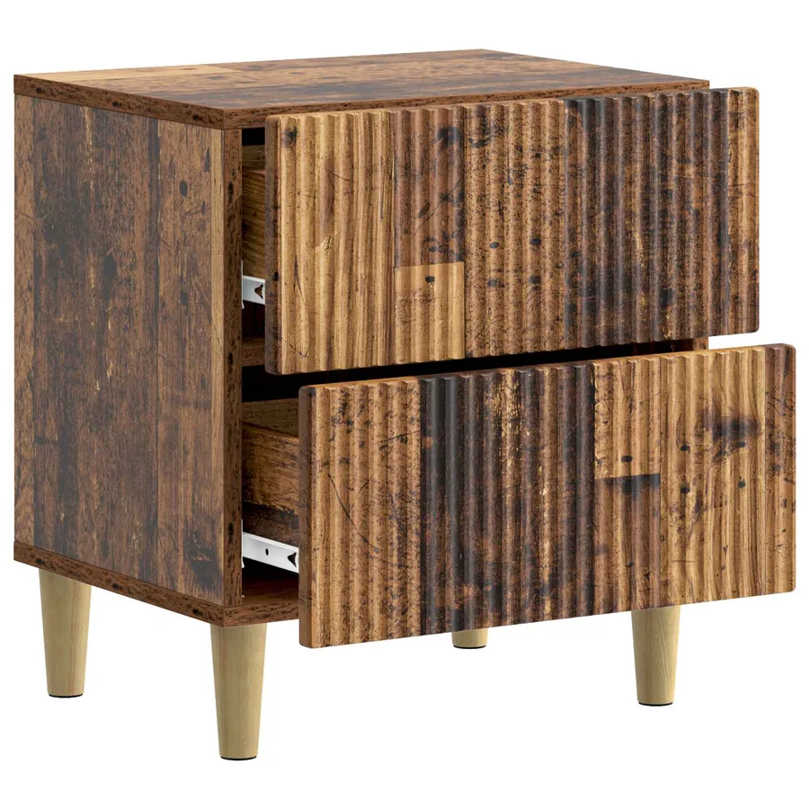 Cabinet de chevet avec tiroir Bois ancien 43 x 34,5 x 48 cm - 4
